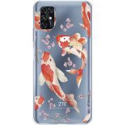 Прозрачный чехол BoxFace ZTE Blade V2020 Smart Japanese Koi Fish