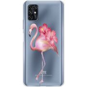 Прозрачный чехол BoxFace ZTE Blade V2020 Smart Floral Flamingo