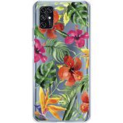 Прозрачный чехол BoxFace ZTE Blade V2020 Smart Tropical Flowers