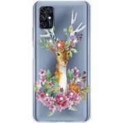 Чехол со стразами ZTE Blade V2020 Smart Deer with flowers