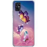 Чехол со стразами ZTE Blade V2020 Smart Butterflies