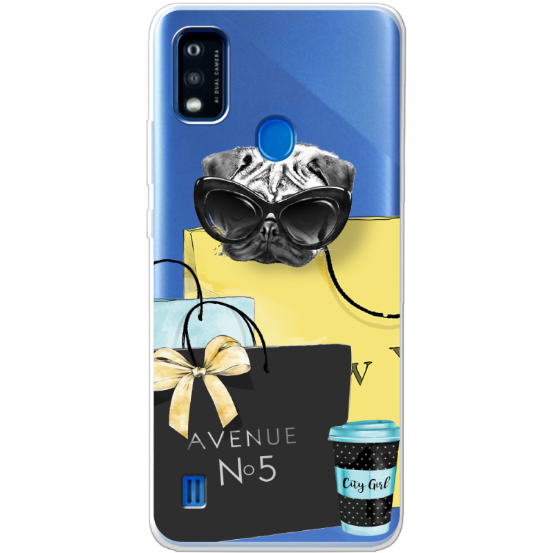 Прозрачный чехол BoxFace ZTE Blade A51 Fashion Pug