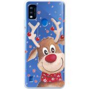 Прозрачный чехол BoxFace ZTE Blade A51 Winter Deer