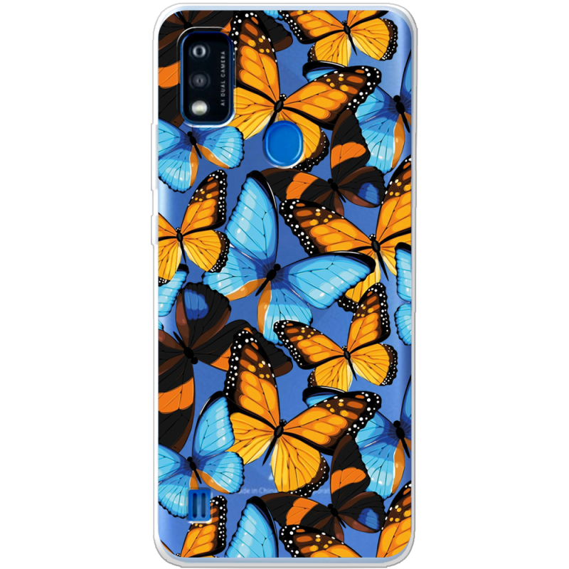Прозрачный чехол BoxFace ZTE Blade A51 Butterfly Morpho