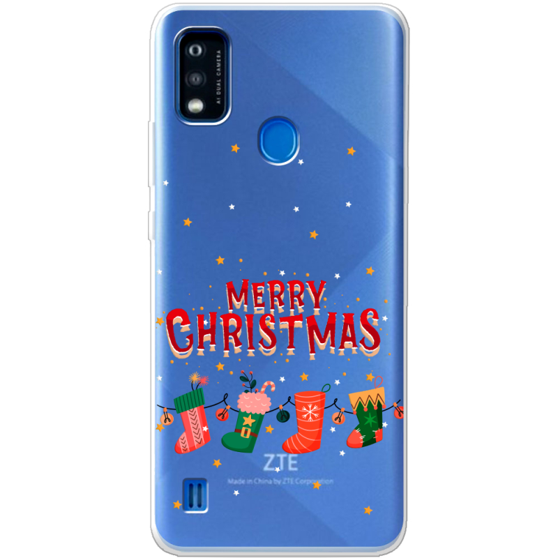 Прозрачный чехол BoxFace ZTE Blade A51 Merry Christmas