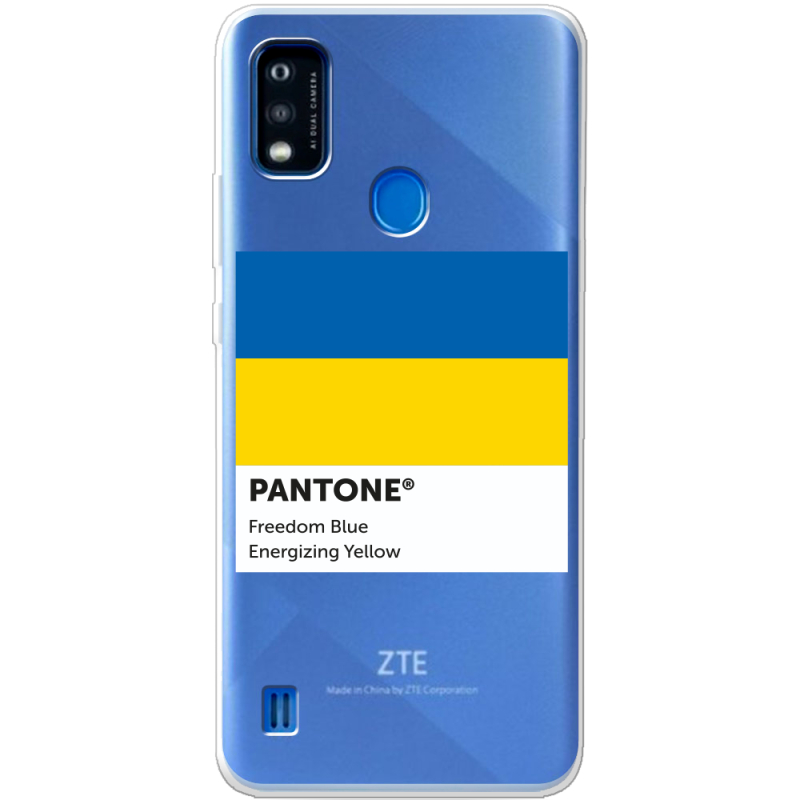 Прозрачный чехол BoxFace ZTE Blade A51 Pantone вільний синій