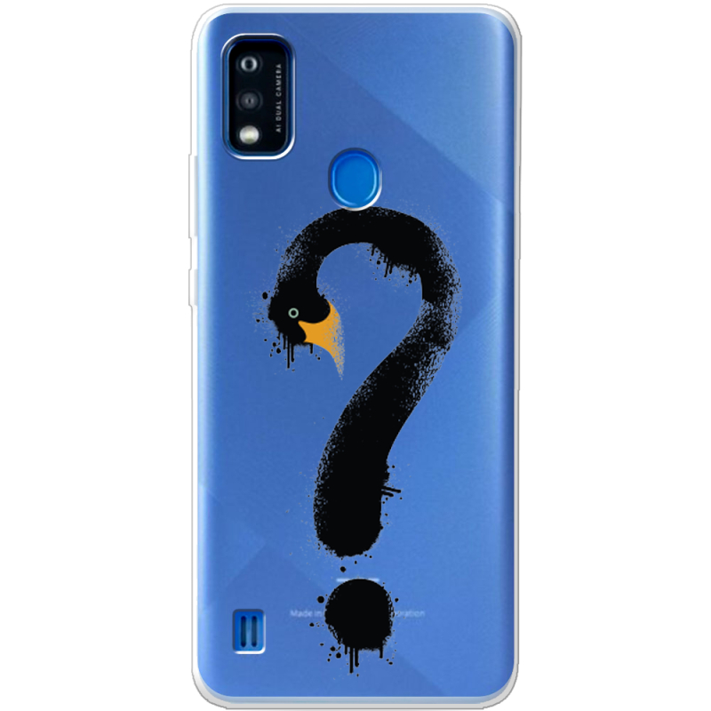 Прозрачный чехол BoxFace ZTE Blade A51 Swan question