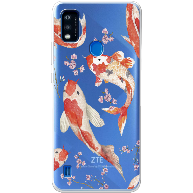 Прозрачный чехол BoxFace ZTE Blade A51 Japanese Koi Fish