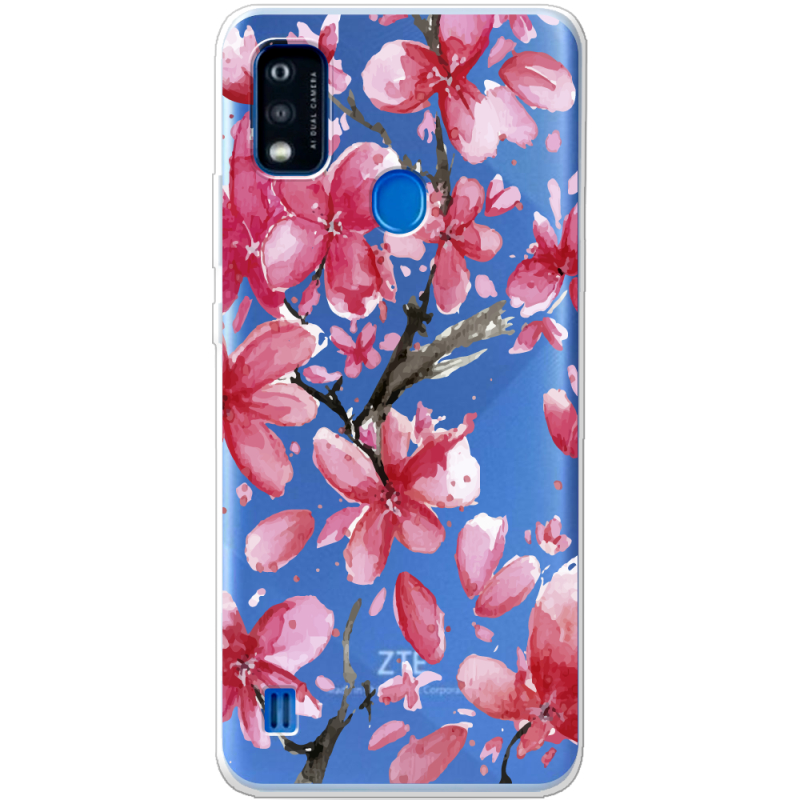 Прозрачный чехол BoxFace ZTE Blade A51 Pink Magnolia