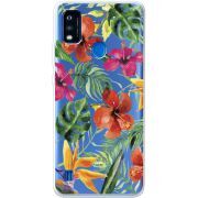 Прозрачный чехол BoxFace ZTE Blade A51 Tropical Flowers