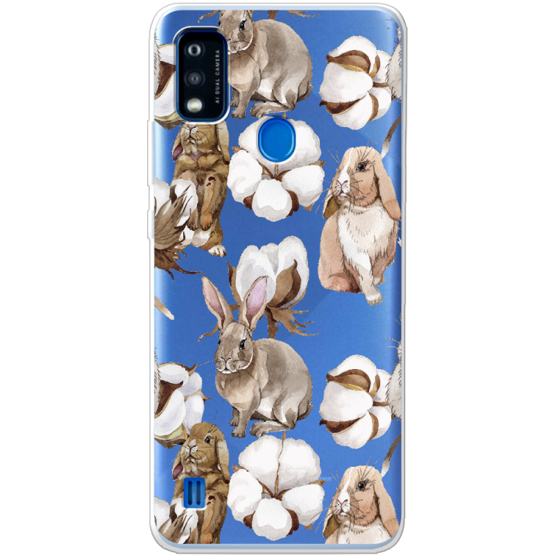 Прозрачный чехол BoxFace ZTE Blade A51 Cotton and Rabbits