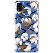 Прозрачный чехол BoxFace ZTE Blade A51 Cotton flowers