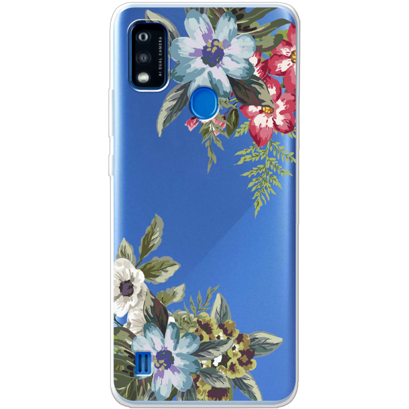 Прозрачный чехол BoxFace ZTE Blade A51 Floral