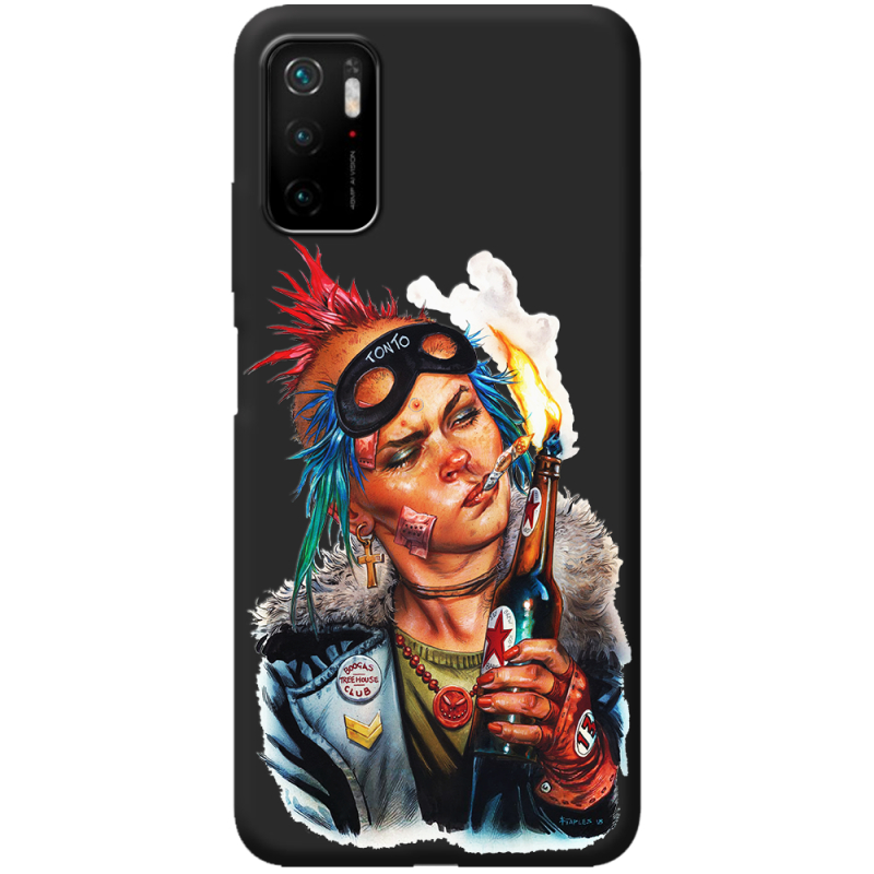 Черный чехол BoxFace Xiaomi Redmi Note 10 5G Tanker Girl