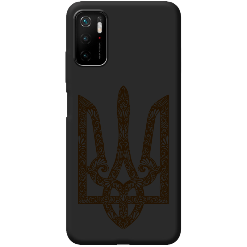 Черный чехол BoxFace Xiaomi Redmi Note 10 5G Ukrainian Trident