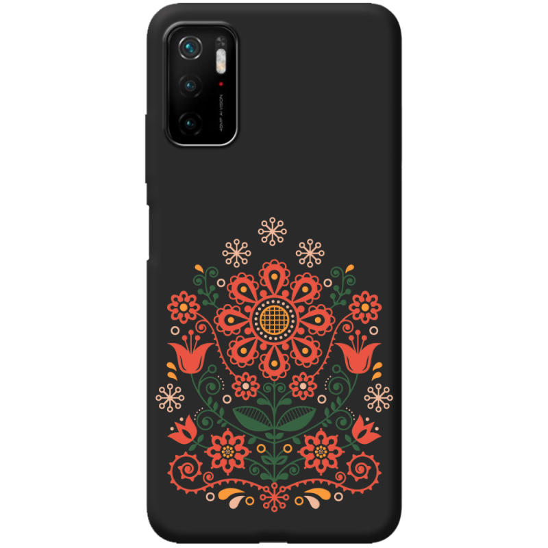 Черный чехол BoxFace Xiaomi Redmi Note 10 5G Ukrainian Ornament