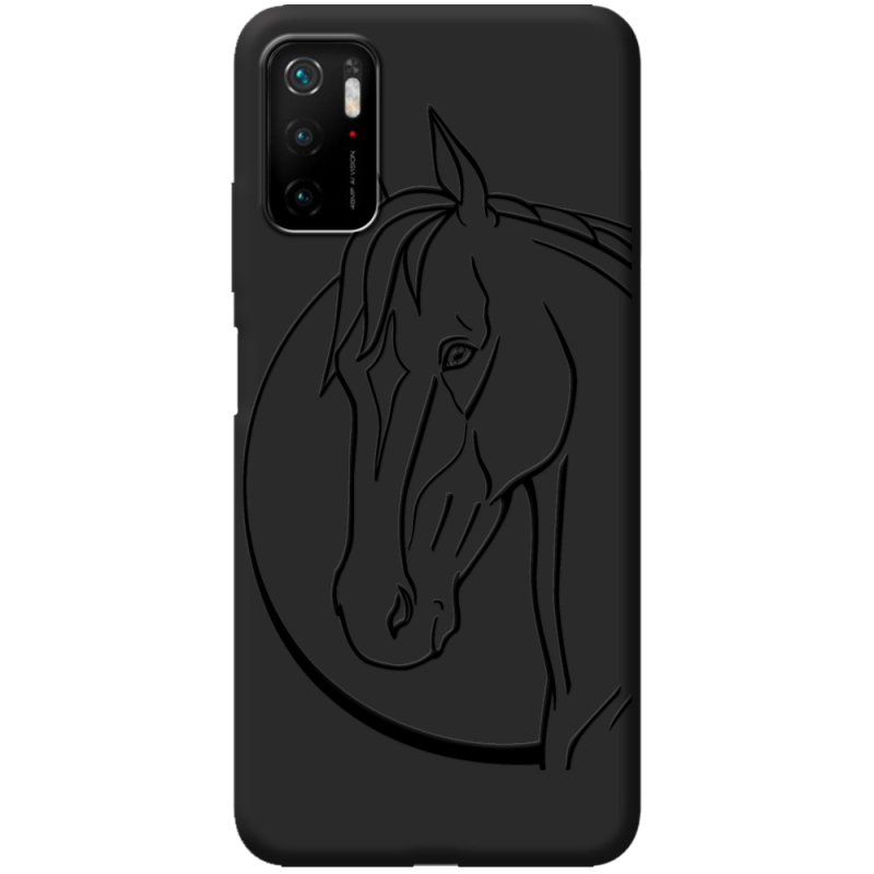 Черный чехол BoxFace Xiaomi Redmi Note 10 5G Horse