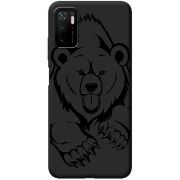 Черный чехол BoxFace Xiaomi Redmi Note 10 5G Grizzly Bear