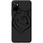 Черный чехол BoxFace Xiaomi Redmi Note 10 5G Wolf