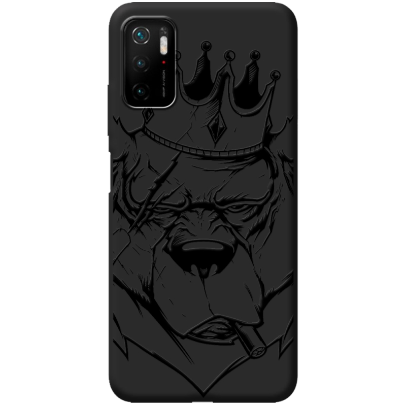 Черный чехол BoxFace Xiaomi Redmi Note 10 5G Bear King