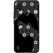 Черный чехол BoxFace ZTE Blade A51 Flower Hair