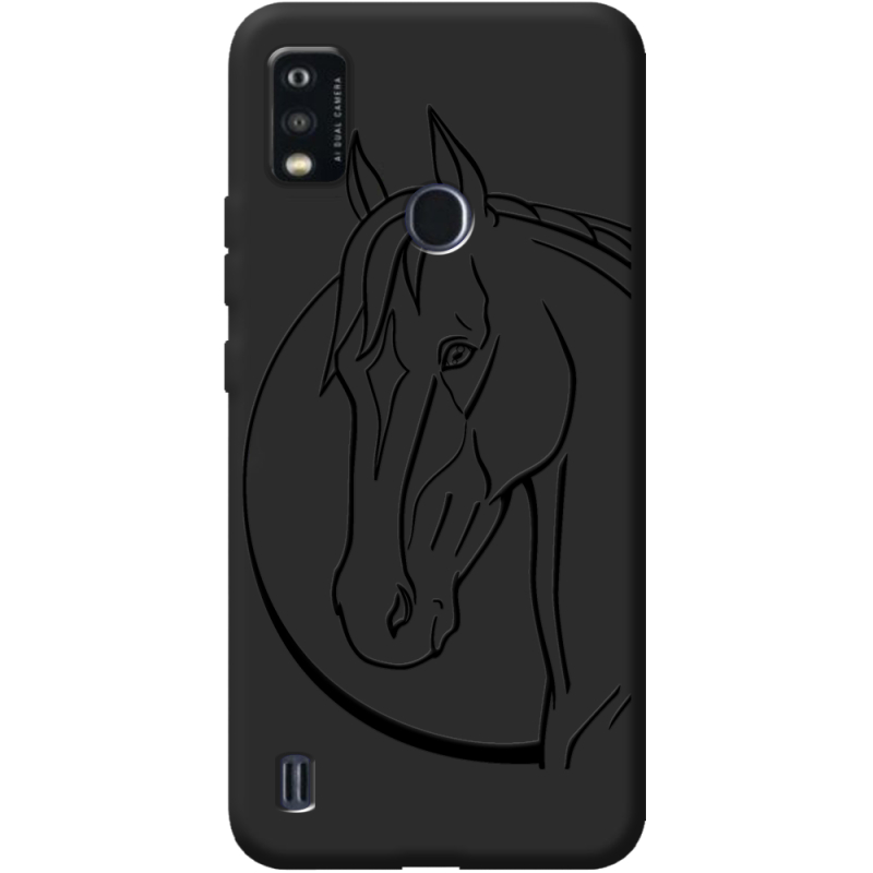 Черный чехол BoxFace ZTE Blade A51 Horse