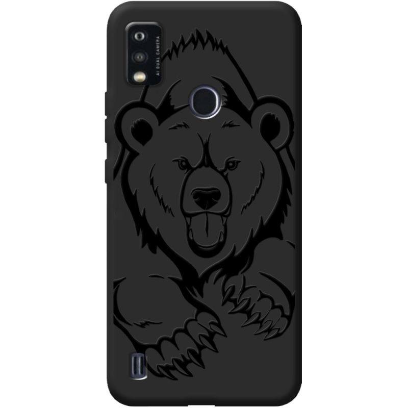 Черный чехол BoxFace ZTE Blade A51 Grizzly Bear