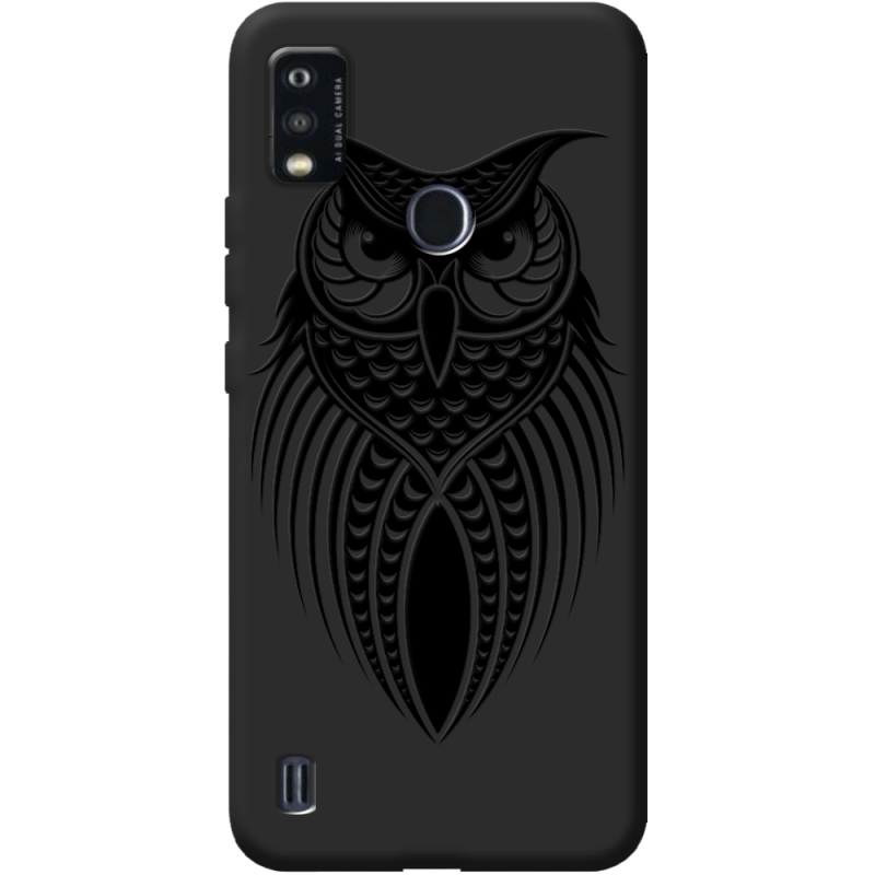 Черный чехол BoxFace ZTE Blade A51 Owl