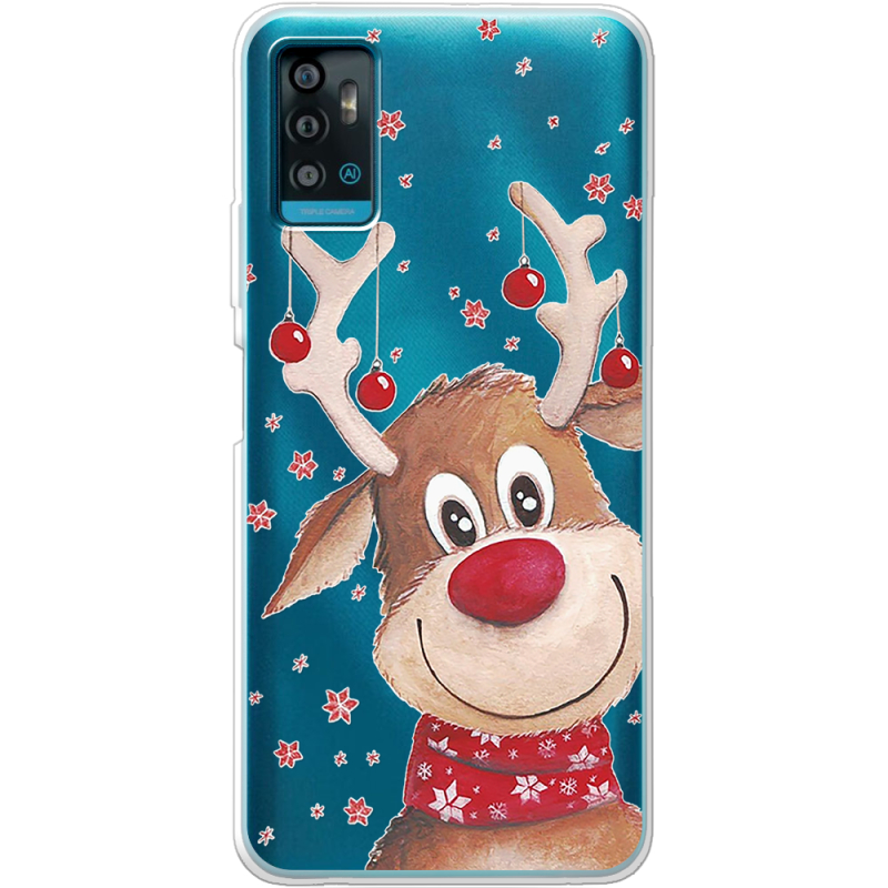 Прозрачный чехол BoxFace ZTE Blade A71 Winter Deer