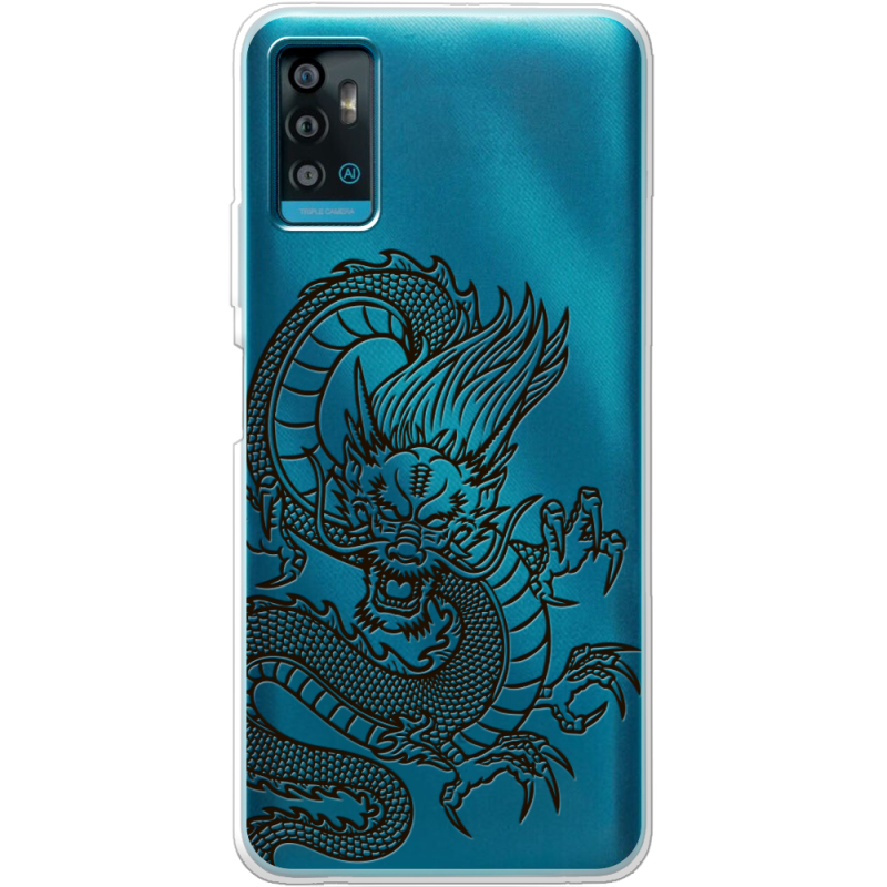 Прозрачный чехол BoxFace ZTE Blade A71 Chinese Dragon