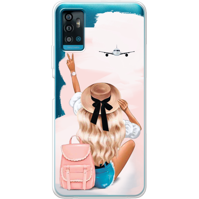 Прозрачный чехол BoxFace ZTE Blade A71 Travel Girl