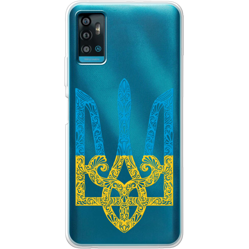 Прозрачный чехол BoxFace ZTE Blade A71 Gold Trident