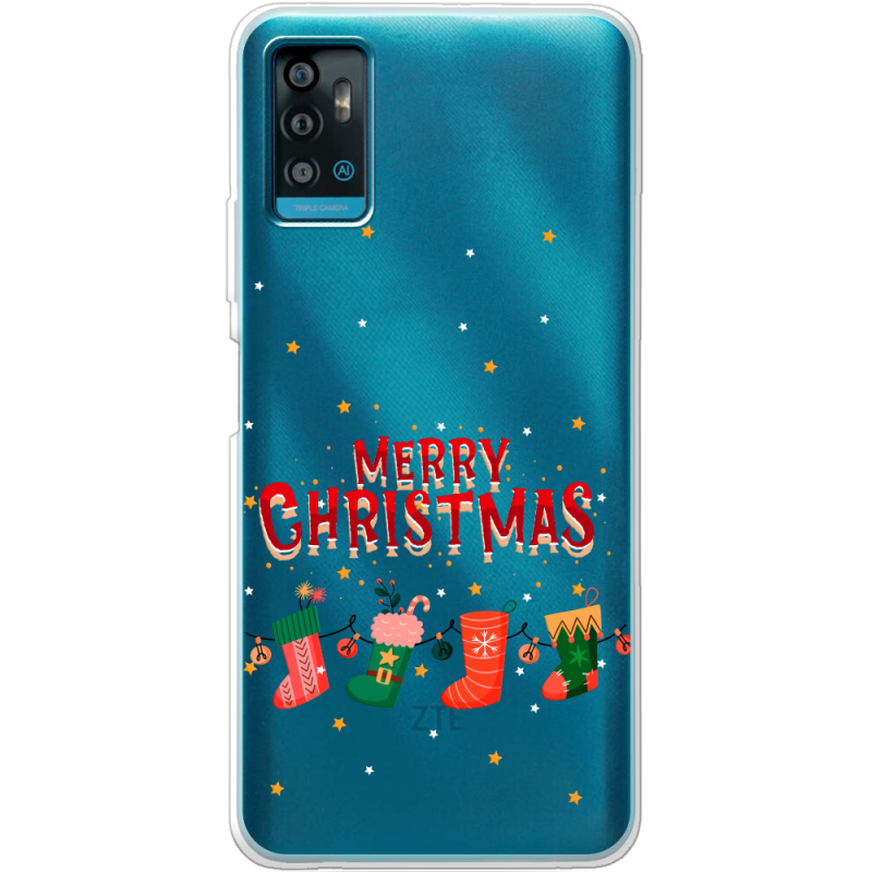 Прозрачный чехол BoxFace ZTE Blade A71 Merry Christmas