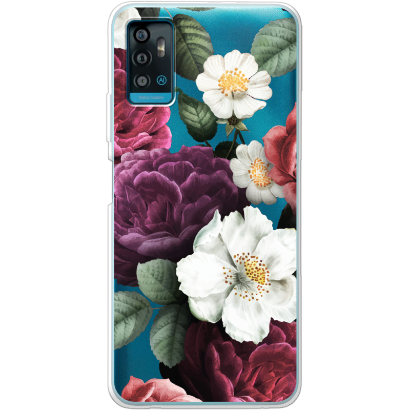 Прозрачный чехол BoxFace ZTE Blade A71 Floral Dark Dreams