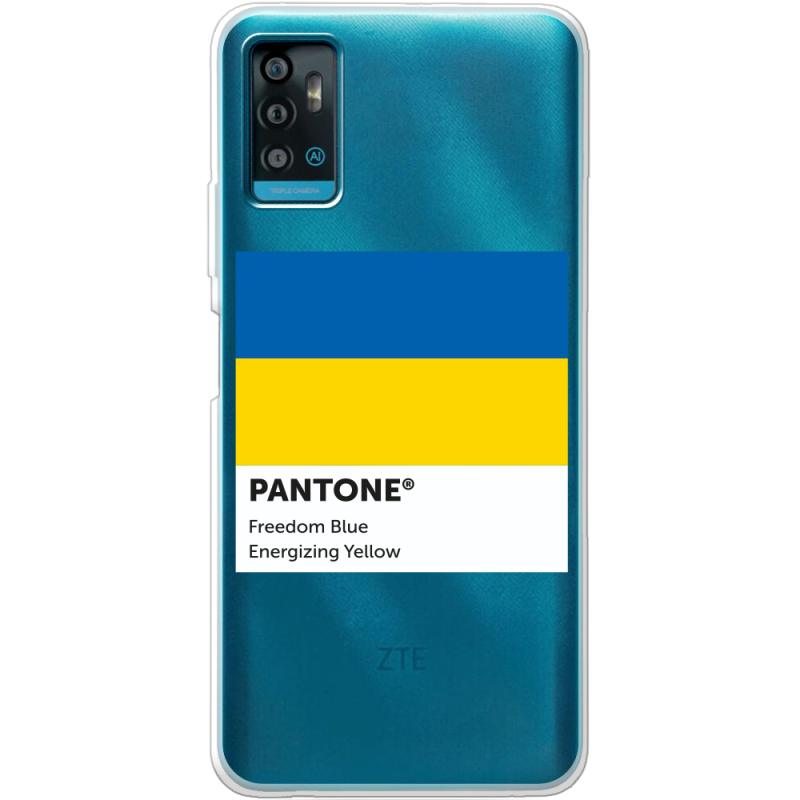 Прозрачный чехол BoxFace ZTE Blade A71 Pantone вільний синій