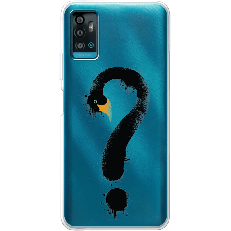 Прозрачный чехол BoxFace ZTE Blade A71 Swan question