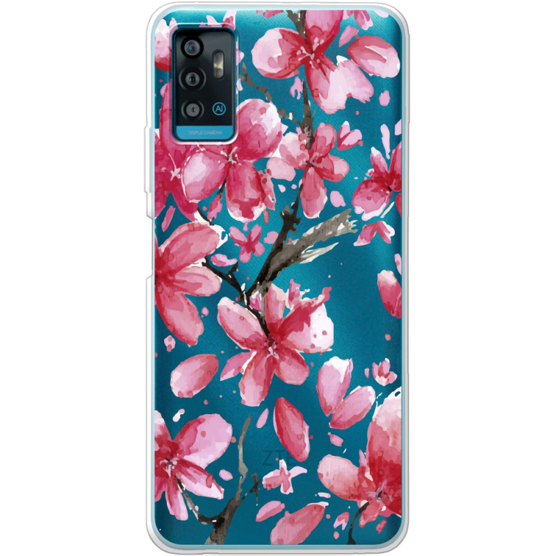 Прозрачный чехол BoxFace ZTE Blade A71 Pink Magnolia