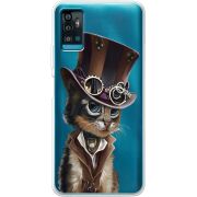 Прозрачный чехол BoxFace ZTE Blade A71 Steampunk Cat