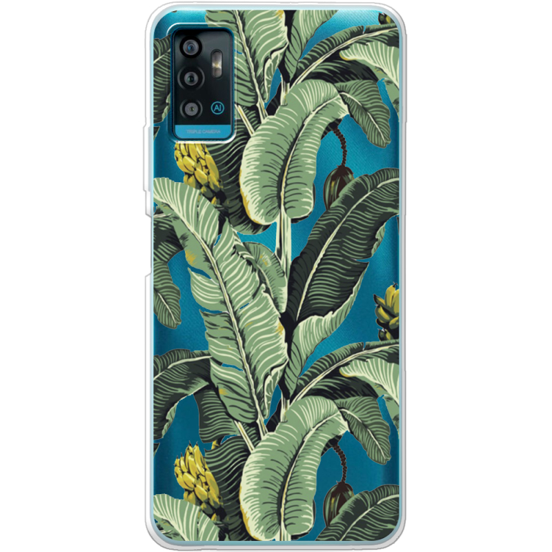 Прозрачный чехол BoxFace ZTE Blade A71 Banana Leaves