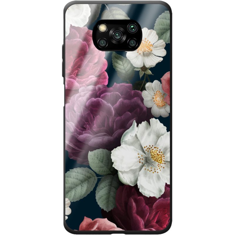 Защитный чехол BoxFace Glossy Panel Poco X3  Peonies