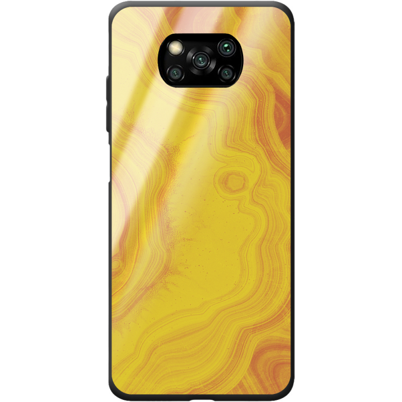 Защитный чехол BoxFace Glossy Panel Poco X3  Yellow Marble