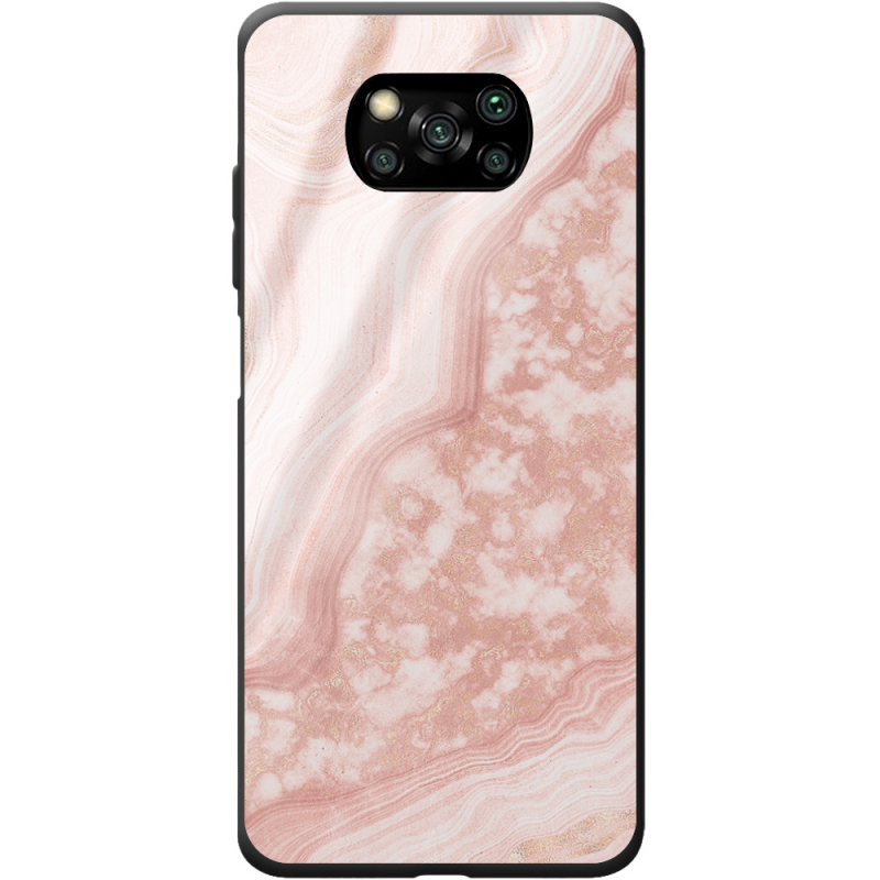 Защитный чехол BoxFace Glossy Panel Poco X3  Pink Marble