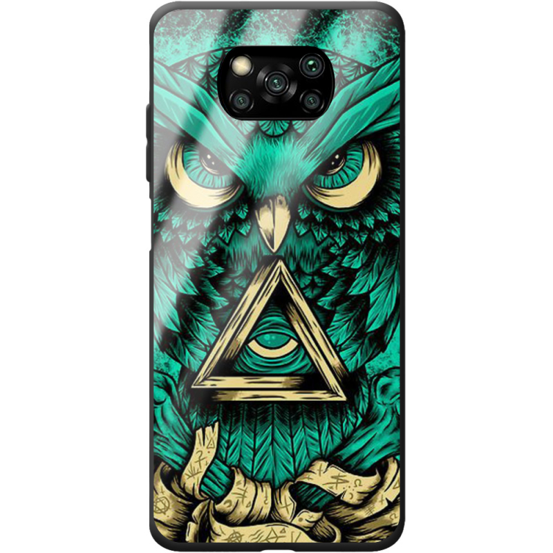 Защитный чехол BoxFace Glossy Panel Poco X3  Masonic Owl