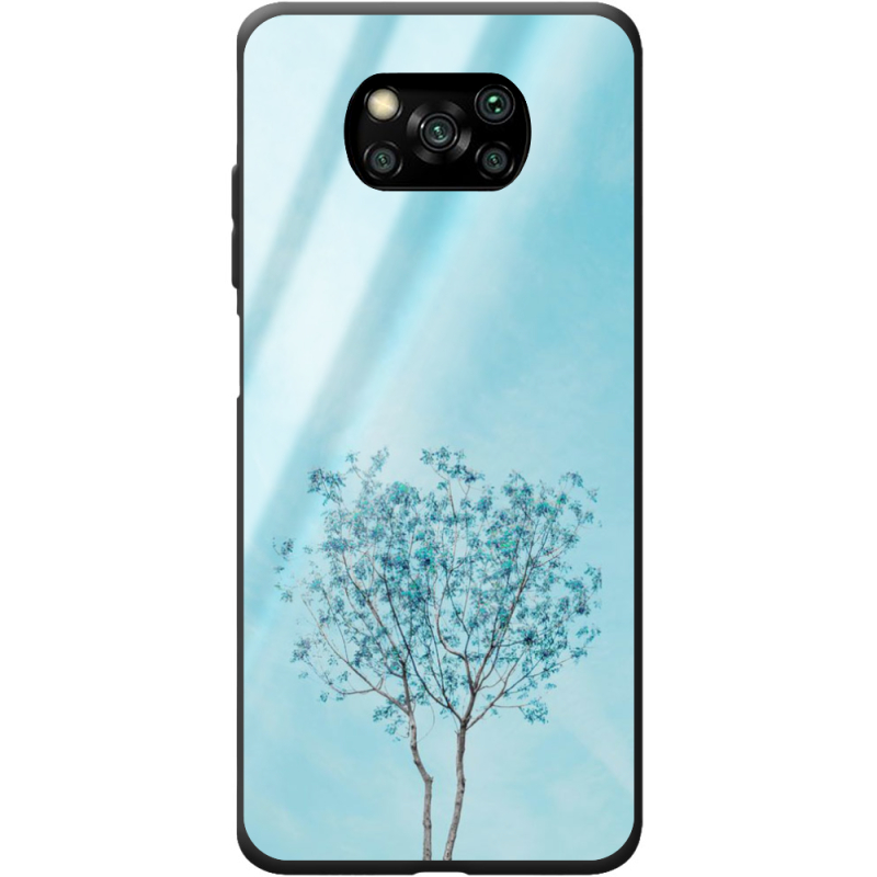 Защитный чехол BoxFace Glossy Panel Poco X3  Blue Tree