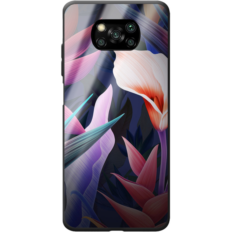 Защитный чехол BoxFace Glossy Panel Poco X3 Pro Calla Flower