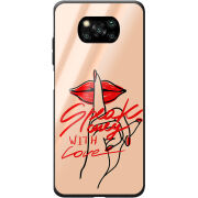 Защитный чехол BoxFace Glossy Panel Poco X3 Pro Speak Only Whith Love