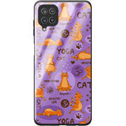 Защитный чехол BoxFace Glossy Panel Samsung Galaxy A22 (A225) Yoga Cat