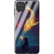 Защитный чехол BoxFace Glossy Panel Samsung Galaxy A22 (A225) Kitten And Fish
