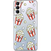 Прозрачный чехол BoxFace Samsung Galaxy S22 (S901) с 3D-глазками Popcorn