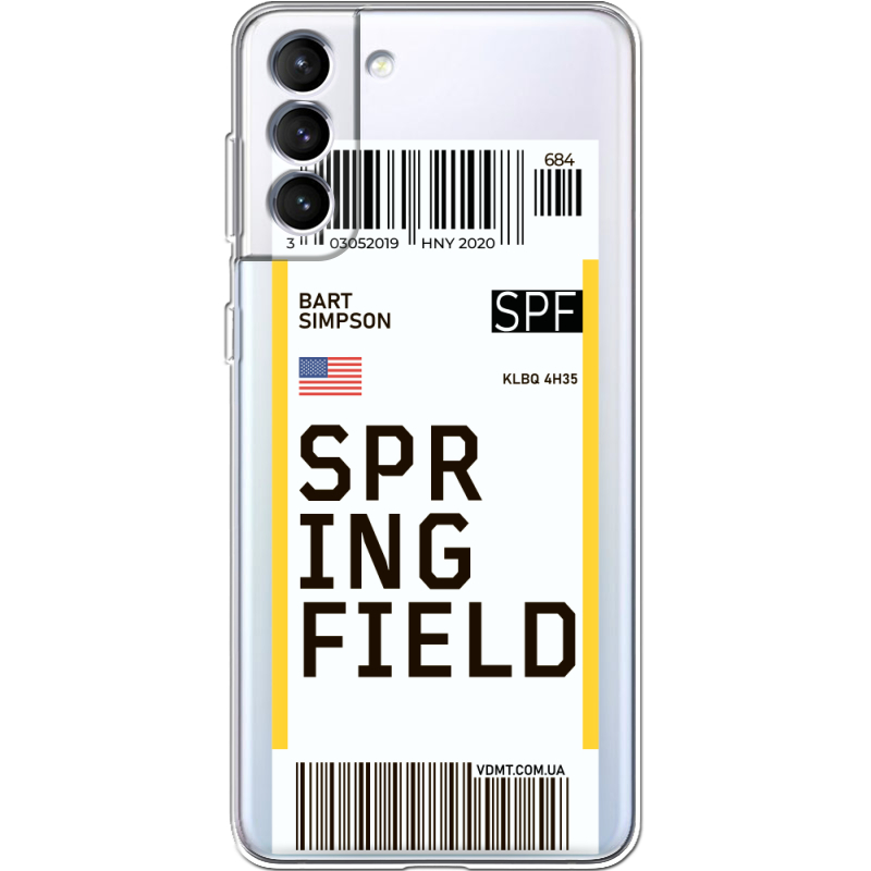 Прозрачный чехол BoxFace Samsung Galaxy S22 (S901) Ticket Springfield